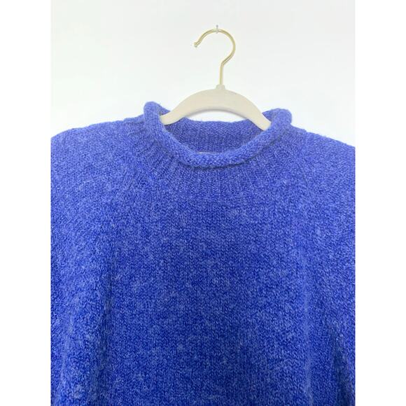 IN-KNIT Women's Blue Slouchy Knit Sweater with Pockets, Size XL - Picture 5 of 10